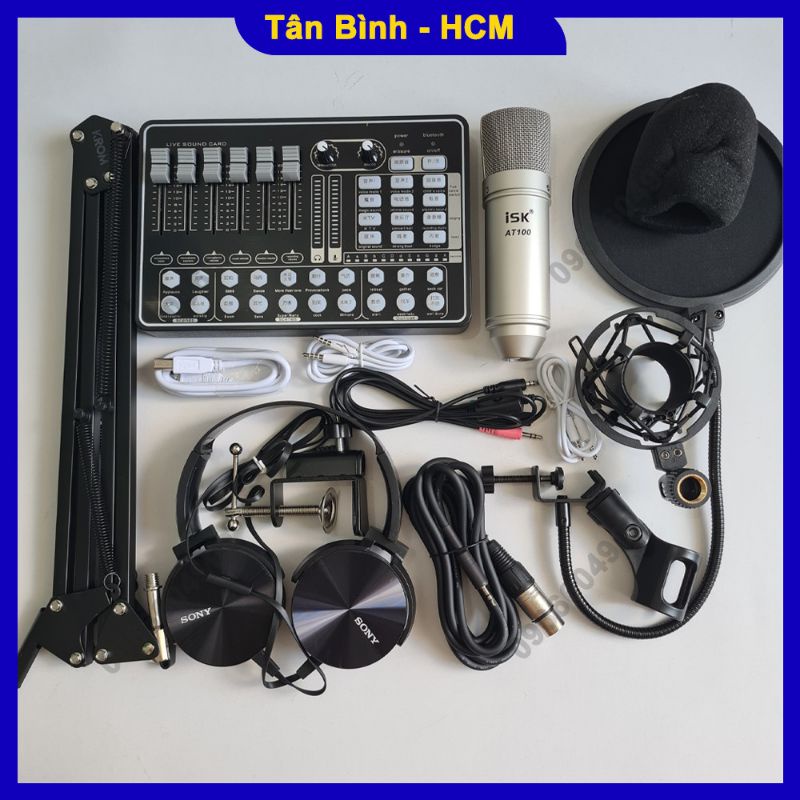 Combo thu âm livestream H9 và AT100 ISK full phụ kiện