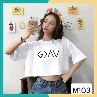 Áo thun nữ croptop form rộng tay ngắn cổ tròn in chữ đẹp giá rẻ MIMA M103