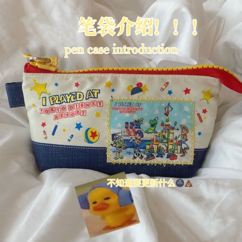 Phong cách Nhật Bản in canvas hộp bút chì hoạt hình dễ thương