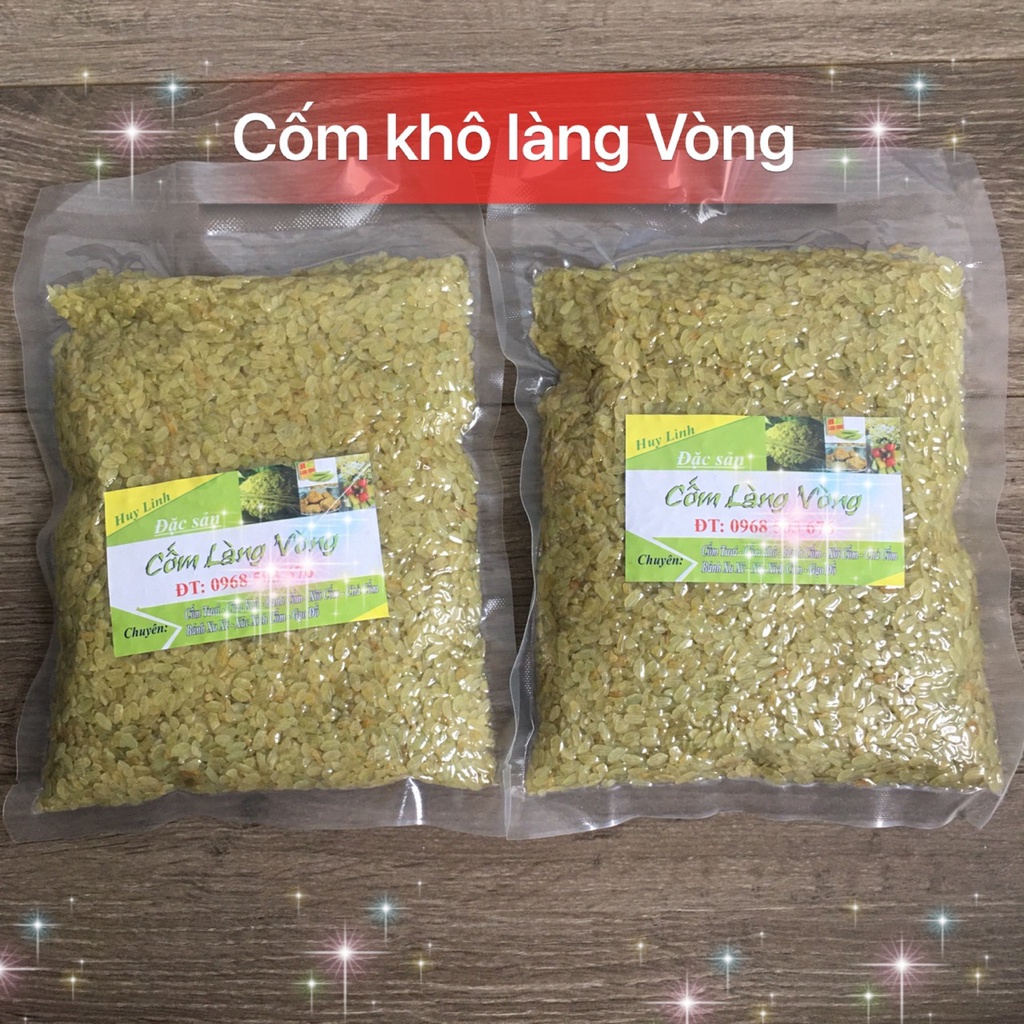 500 gam Cốm khô làng Vòng chính hiệu Huy Linh, đặc sản thơm ngon số 1 Hà Nội, làm chả cốm, chè, kem, xôi cốm, quà biếu..