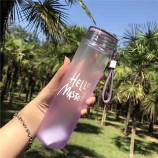 Bình Thủy Tinh Dây Xách Hello Master 450ML