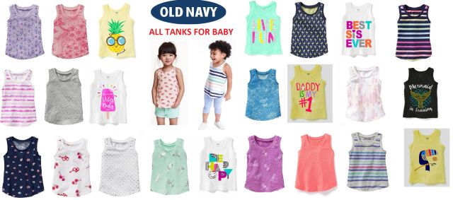 Áo thun ba lỗ Old Navy cho bé 1-5y