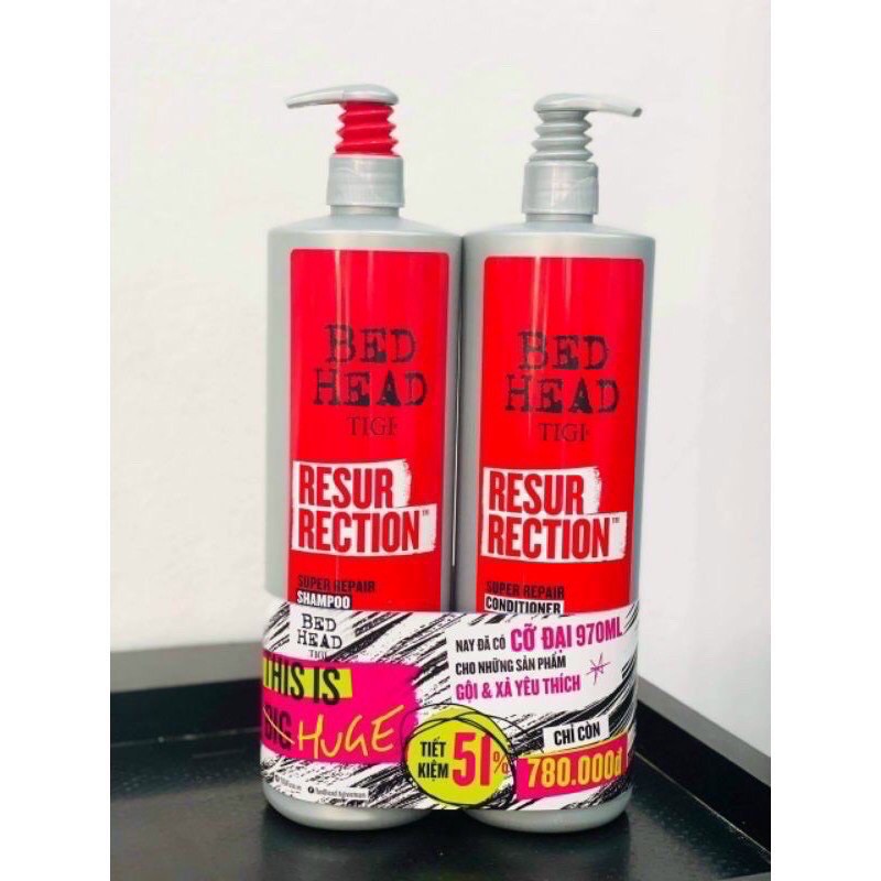 [MẪU MỚI NHẤT] (CHÍNH HÃNG CÔNG TY) DẦU GỘI VÀ XẢ TÁI SINH TIGI RESURRECTION LEVEL 3 970ML | BigBuy360 - bigbuy360.vn