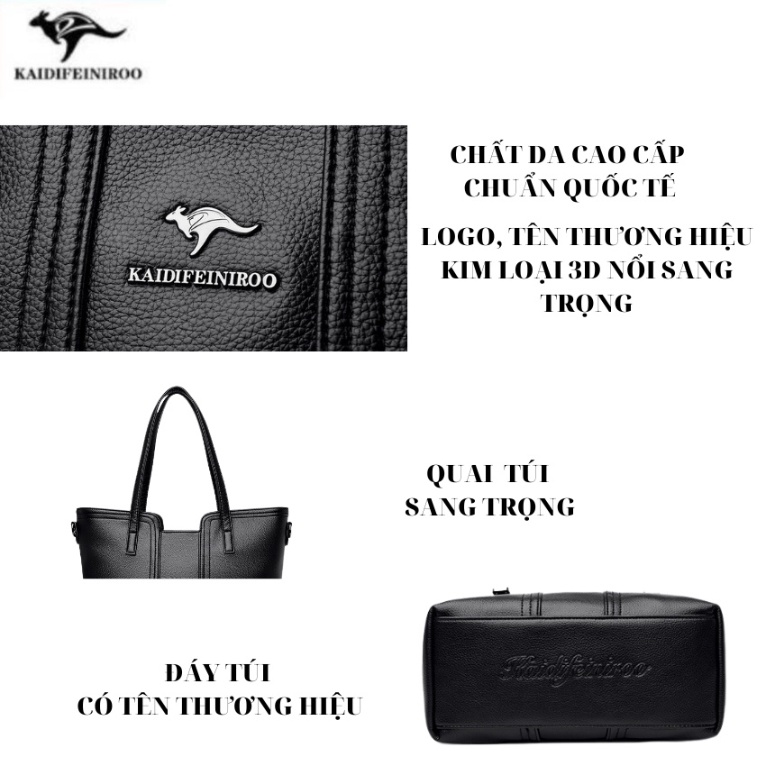 Túi xách nữ to đựng A4 cao cấp công sở đẹp Hàn Quốc KAIDIFEINIROO KF38  Size 31cm