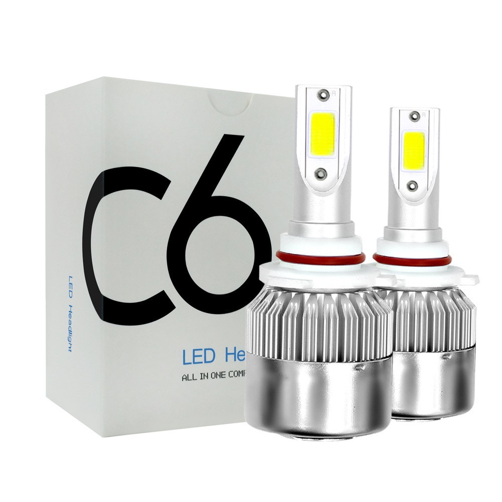 (BH 6 tháng)  2 bóng đèn Led C6 màu trắng 6000k đủ chân: H1, H3, H4, H7, H8/H9/H11, 9005/HB3, 9006/HB4, 9012