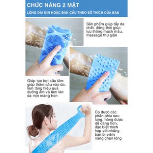 Dây Tắm Chà Lưng 2 mặt Bằng Silicone mẫu mới