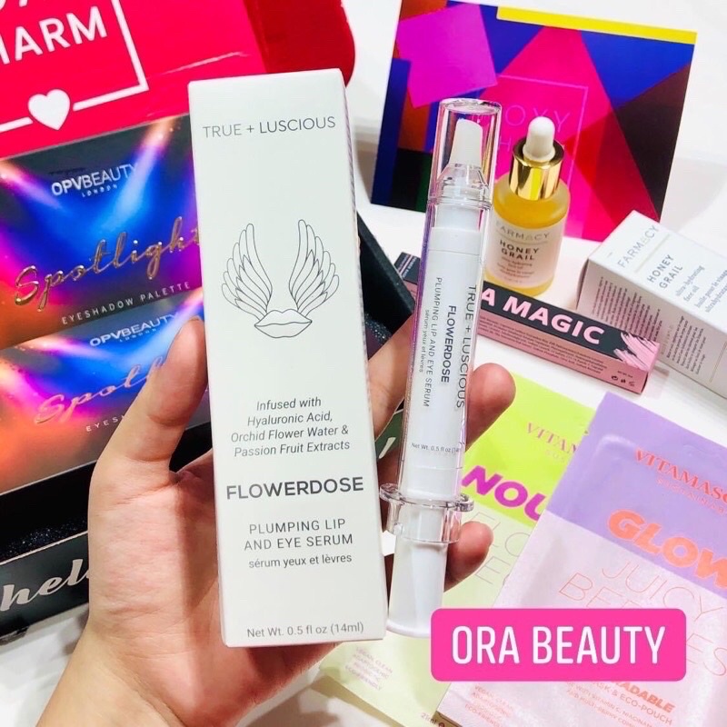 Tinh chất dưỡng mắt môi TRUE + LUSCIOUS Flowerdose Lip & Eye Serum
