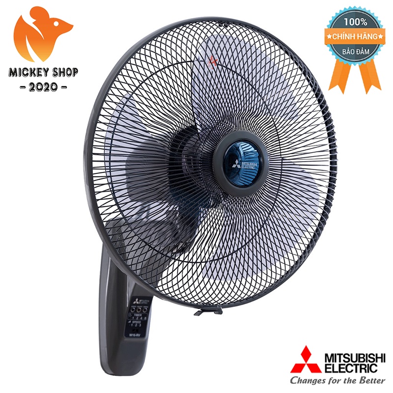[ SIÊU BỀN ] Quạt Treo Tường MITSUBISHI W16-RA CY-GY - Xám Đậm | Trắng - Hàng Chính Hãng