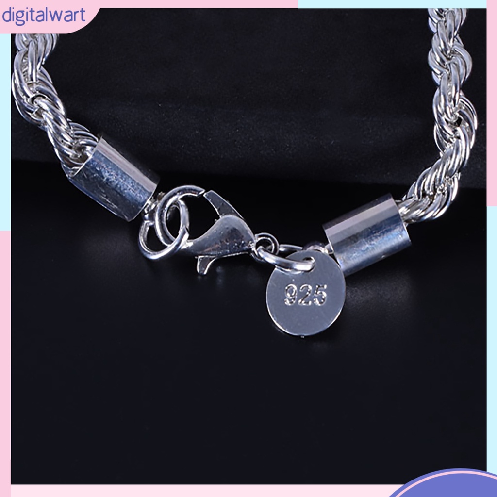 Vòng tay mạ bạc thiết kế dạng xoắn thanh lịch dành cho nữ