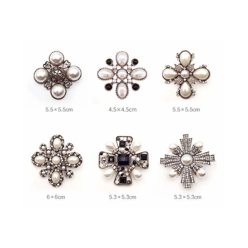 Ghim Cài Áo Đính Đá Và Ngọc Trai Giả Sang Trọng Dành Cho Nữ
