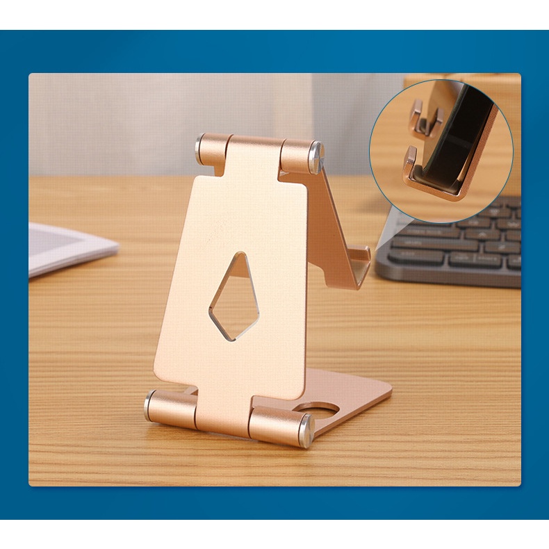 Giá Đỡ Điện Thoại / Máy Tính Bảng Bằng Hợp Kim Nhôm Có Thể Gấp Gọn Tiện Dụng