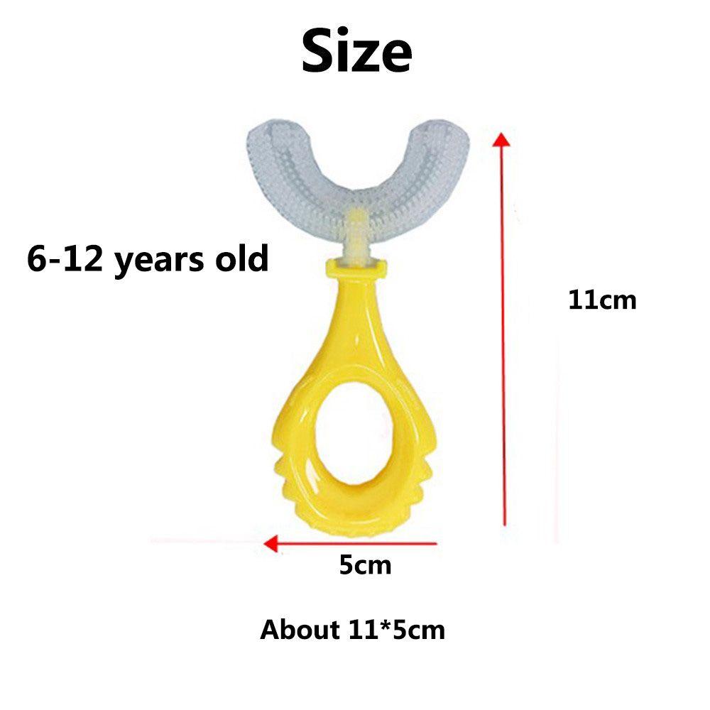 NIUYOU 2-6 - 12 Tuổi Decay 3 Chiếc 1 Bộ 360° Bàn Chải Đánh Răng Hình Chữ U Cao Cấp Tiện Lợi Dễ Sử Dụng