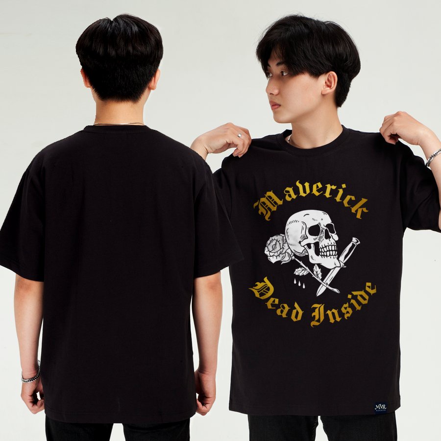 Áo thun nam nữ tay lỡ Cotton thoáng mát Maverick ngầu hoa hồng ghét ngày lễ tình nhân MVR KK3948