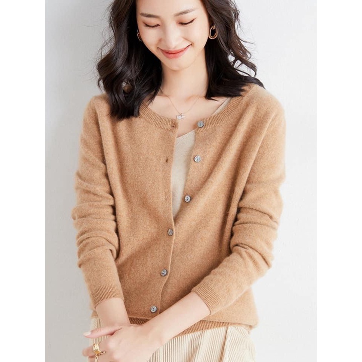 Áo len mỏng cài cúc Quảng Châu hàng cao cấp