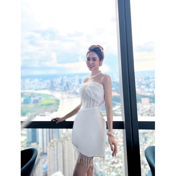 Sét bộ vòng hạt ngọc TRIPBLE T DRESS phối cùng váy đi tiệc siêu xinh