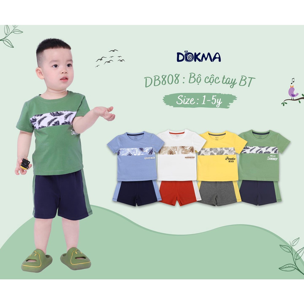 (1-5Y) Bộ cộc tay cotton năng động- DOKMA