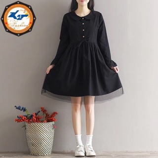 ĐẦM BABYDOLL ĐEN PHỐI LƯỚI