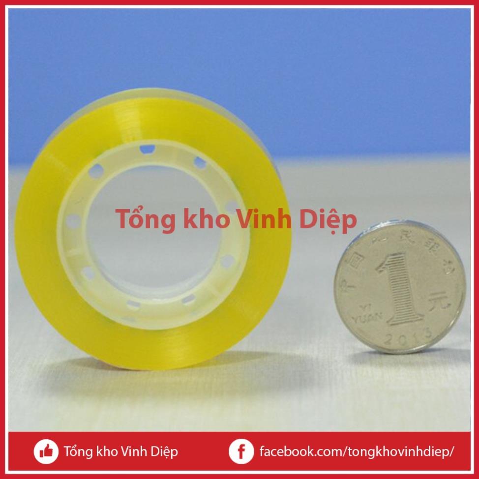 Băng dính văn phòng, băng keo thủ công nhỏ khổ 1cm 1.5cm