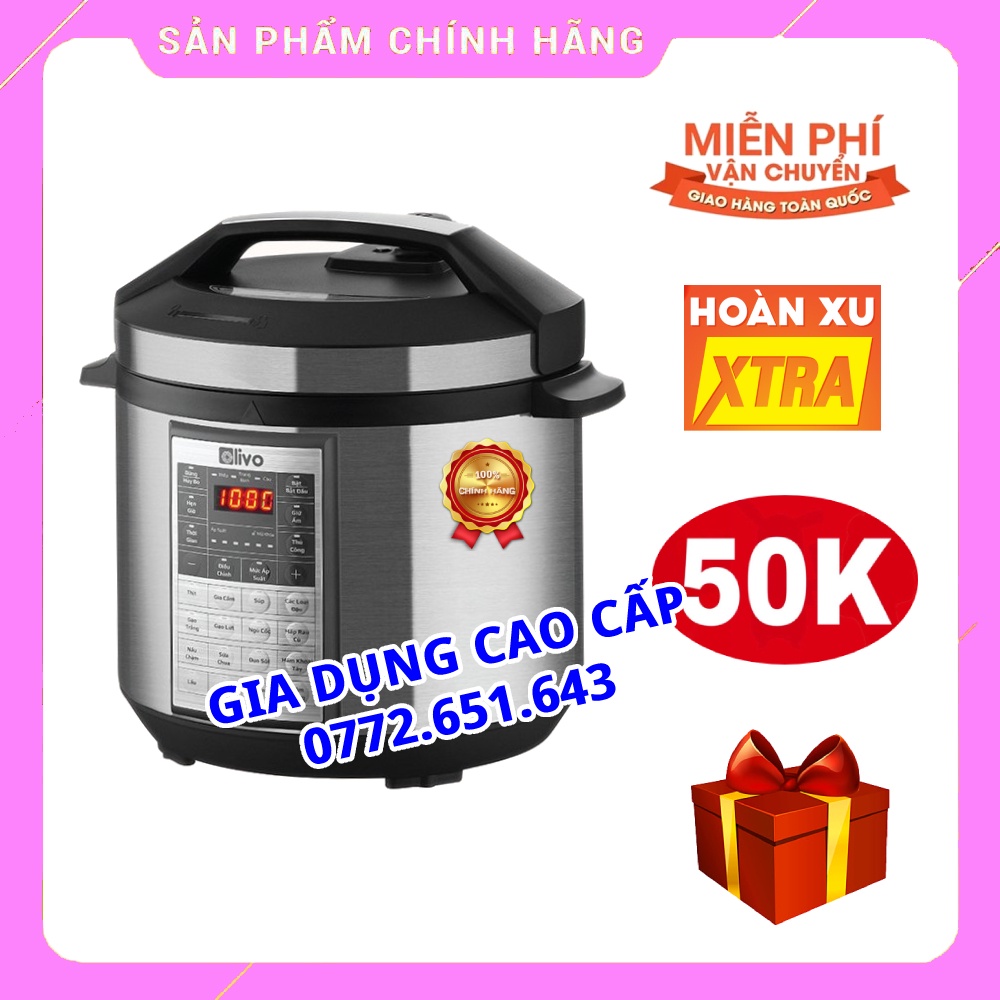Nồi Áp Suất OLIVO PC60, Nồi Nhập Khẩu Mỹ Đa Năng Chính Hãng Cao Cấp, Dễ Dàng Làm Vạn Món Ngon
