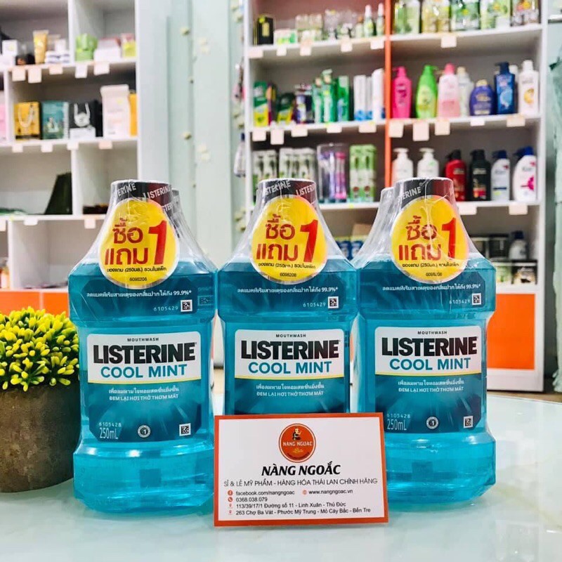 Nước súc miệng Listerine Cool Mint Thái Lan 250ml