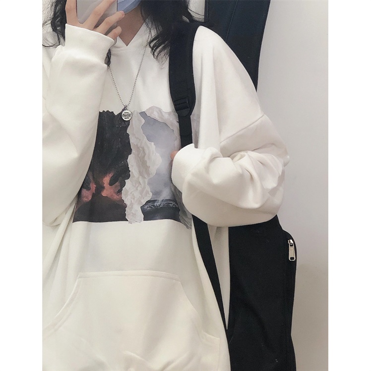 Xiaozhainv Áo Khoác Hoodie Tay Dài Dáng Rộng Kiểu Hàn Quốc Thời Trang Mùa Thu Cho Nữ | BigBuy360 - bigbuy360.vn