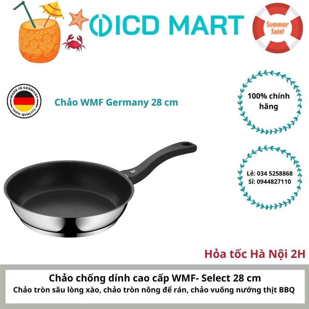 Chảo rán, xào chống dính hãng WMF, 28CM, hàng ĐỨC, Chống dính tốt  ICD MART