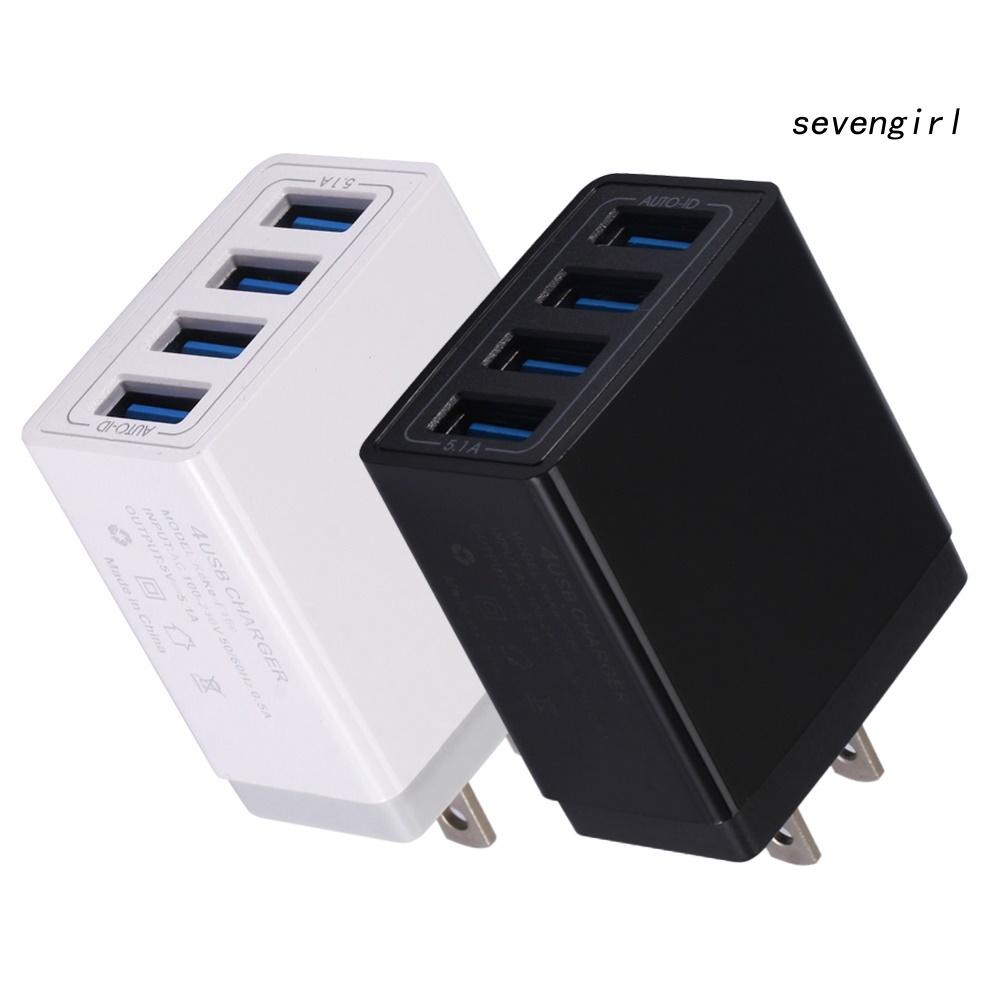 Set 2 Đầu Sạc Ra 4 Cổng Usb Tiện Dụng Khi Đi Du Lịch