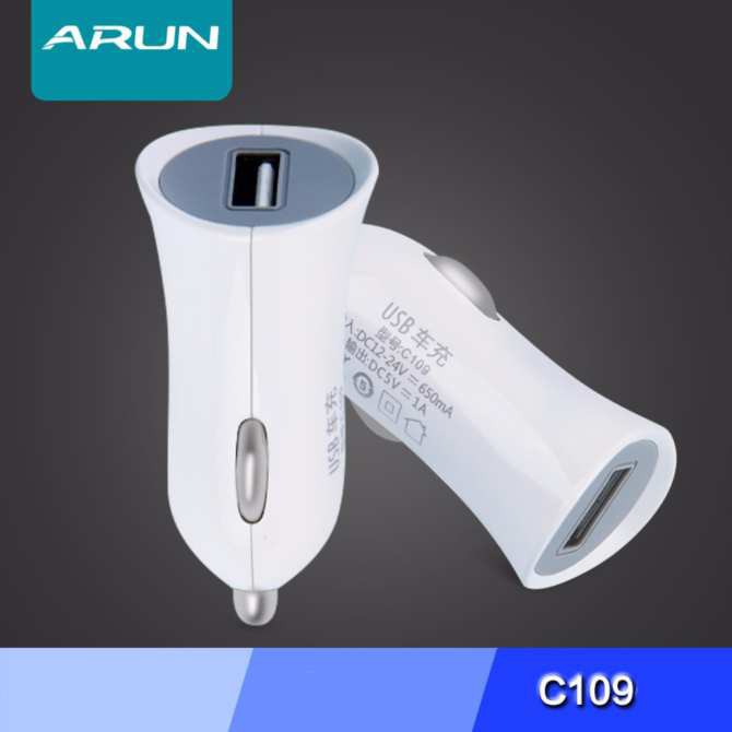 (CTY SIÊU BỀN )CÓC SẠC (ADAPTER) ĐIỆN THOẠI 1 CỔNG USB TRÊN Ô TÔ ARUN C109 [Freeship>=200]