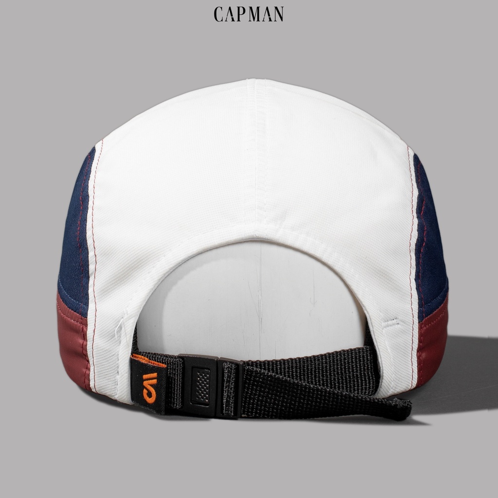 Mũ lưỡi trai phom 5 panel chính hãng CAPMAN phom dáng hiphop vả dù màu đỏ đô CM109