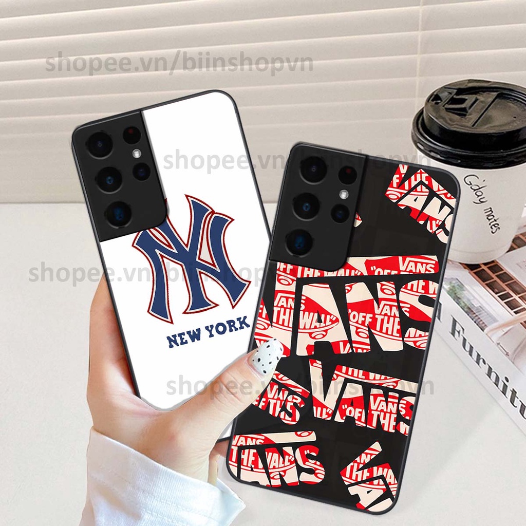 Ốp Samsung S21 Ultra in hình các thương hiệu nổi tiếng siêu đẹp, thời trang cá tính