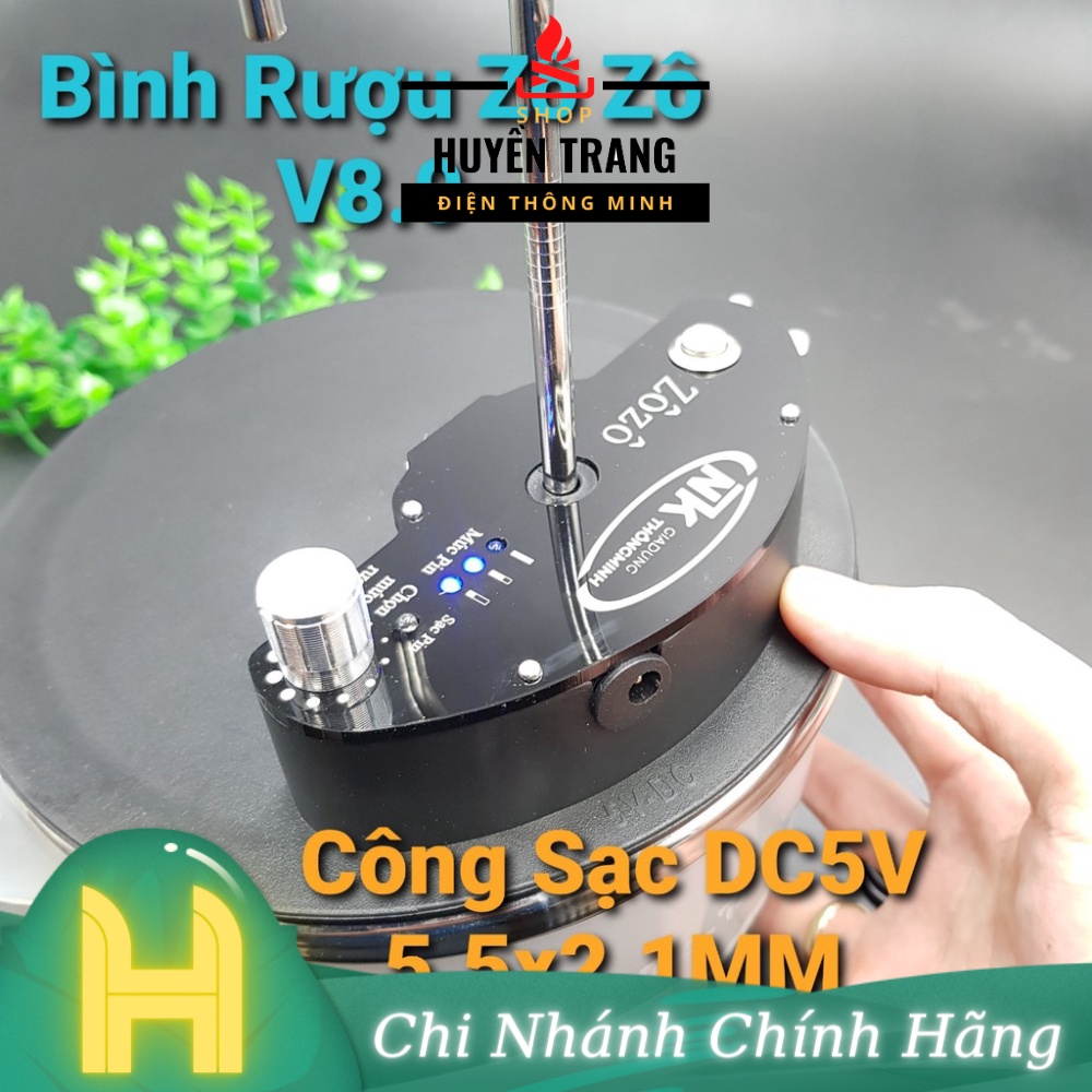 [Bản V8.0] Bình Rót Rượu Tự Động Zô Zô Vui Vẻ Giao Diện Mới Sang Trọng Hiện Đại