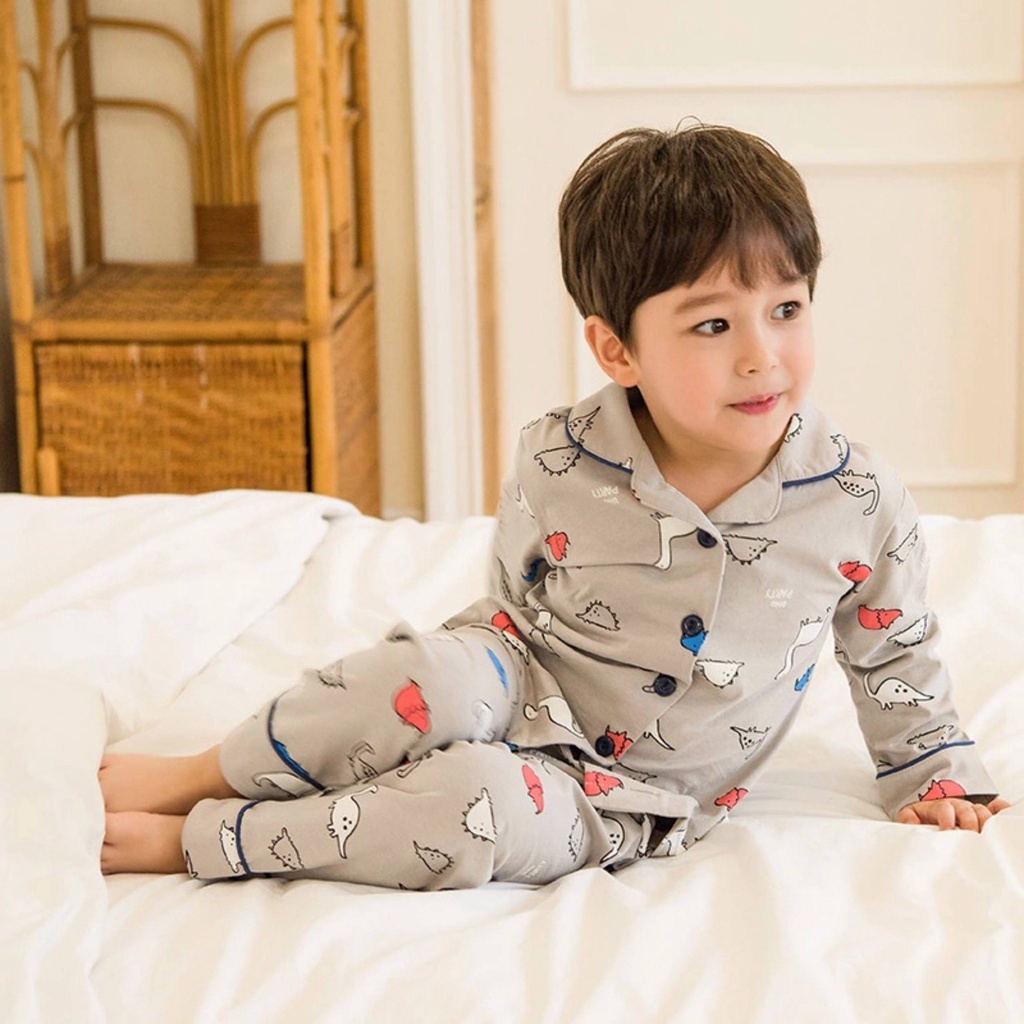 Bộ Pijama dài tay cao cấp cotton 100%  cho bé