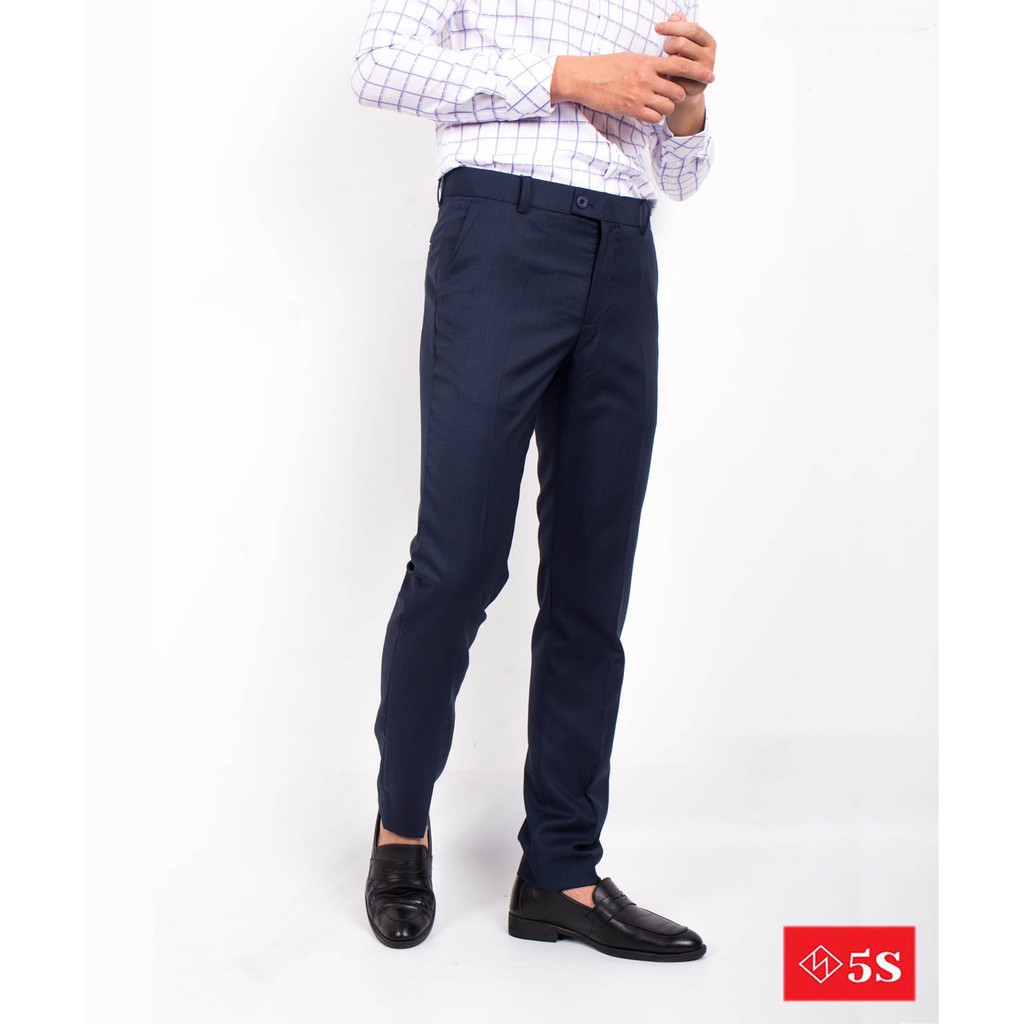 Quần Tây Nam 5S Họa Tiết Màu Tím Than , Dáng Ôm Vừa, Chất Liệu Ít Nhăn, Thoáng Mát, Thấm Hút Tốt (QAU0407S1DEN) | BigBuy360 - bigbuy360.vn