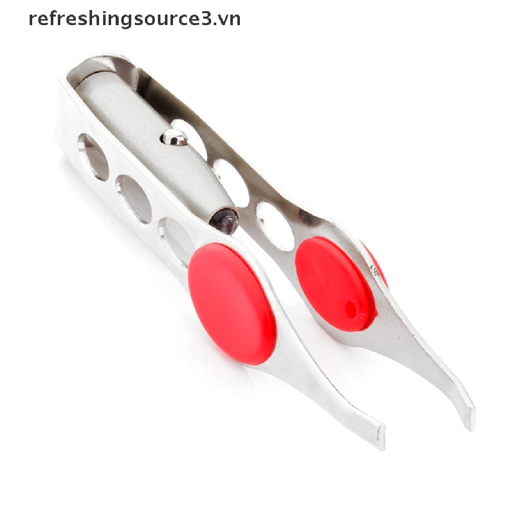 Nhíp Tỉa Lông Mày Có Đèn LED Bằng Thép Không Gỉ Tiện Dụng