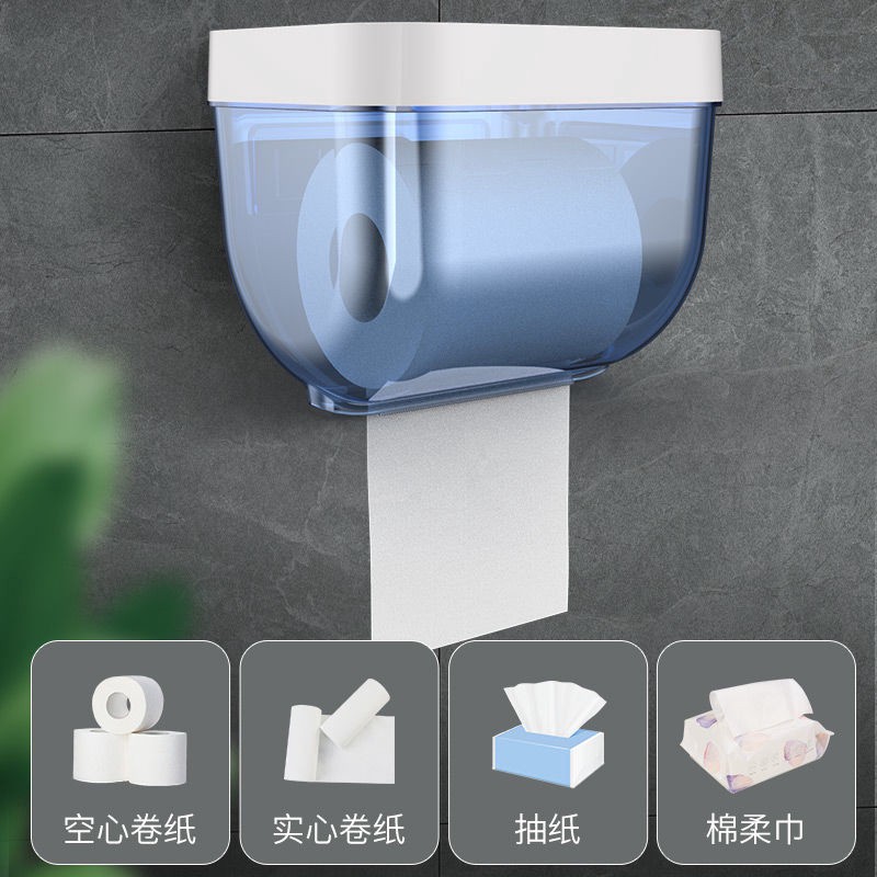 Punching-free Toilet Tissue Box Plastic Roll Paper Holder Toilet Tissue Box Drawer Tissue Holder