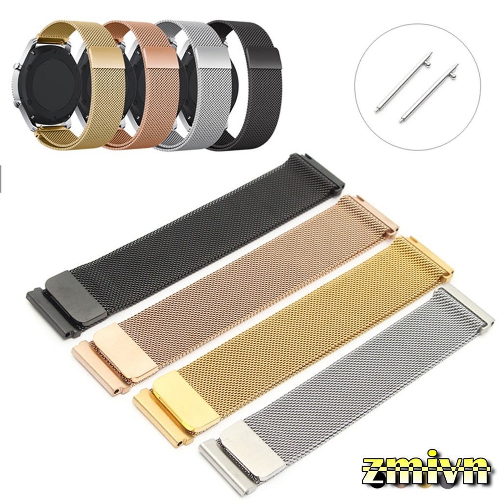 Dây đồng hồ nam châm thép không gỉ milanese loop 20mm - 22mm