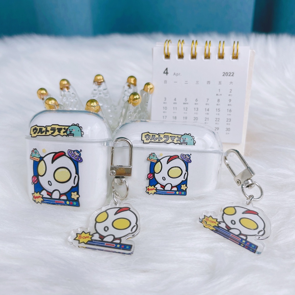 Vỏ Bảo Vệ Hộp Sạc Tai Nghe AirPods 1/2/3/Pro 2021 inPods i12 Bằng TPU Mềm Trong Suốt Chống Sốc Hình Khủng Long Hoạt Hình