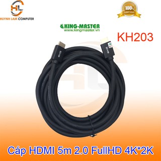 Cáp HDMI 5m KingMaster KH203 chuẩn 2.0v FullHD hỗ trợ 4K*2K - Hãng phân phối