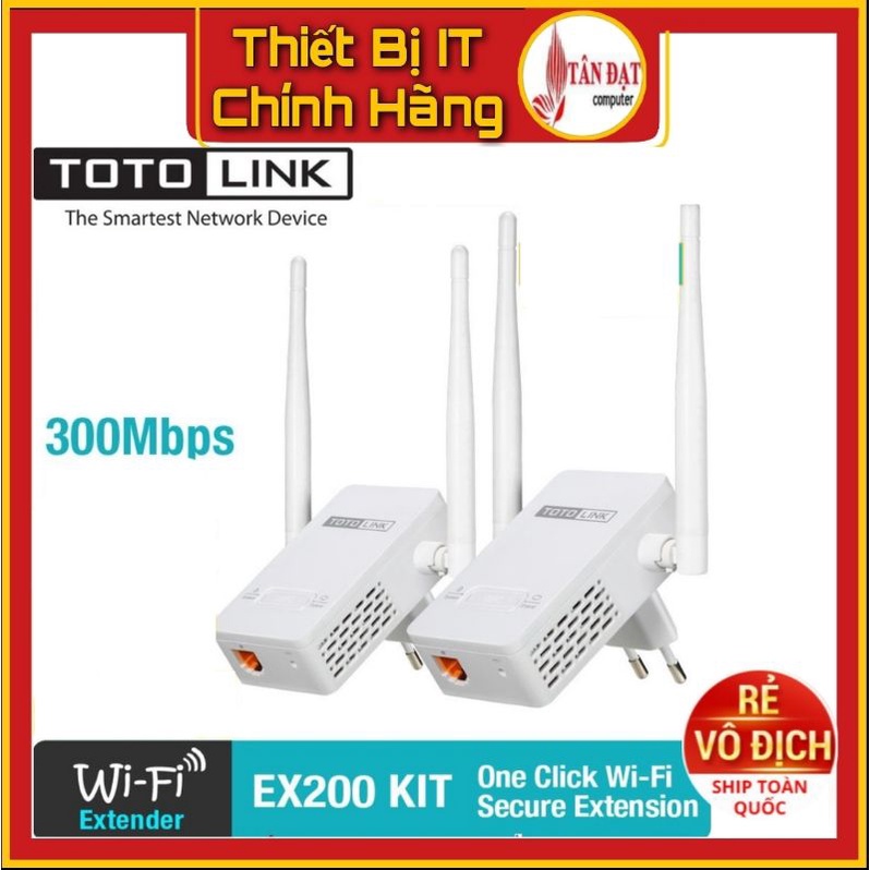 ( Siêu Rẻ ) Bộ Mở Rộng Sóng Wifi Totolink EX200  - Chính Hãng Bảo Hành 24 Tháng