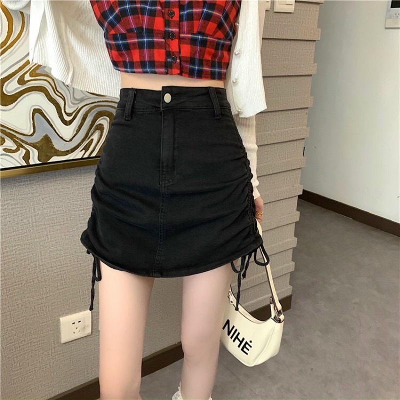 CHÂN VÁY KAKI RÚT DÂY XINH ĐẸP