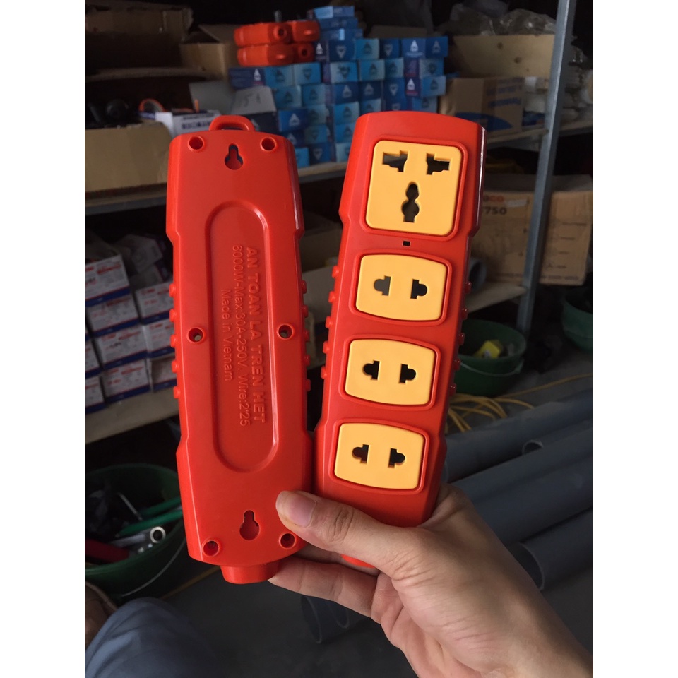 Ổ cắm điện siêu chịu tải HINOKI 6000W màu cam