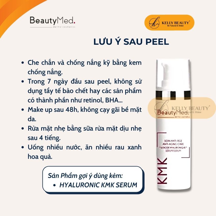 Peel Da BHA 10% BeautyMed - Giảm &amp; Ngừa Mụn; Mờ Thâm, Đều Màu Da; Tẩy Tế Bào Chết, Sạch LCL | Kelly Beauty