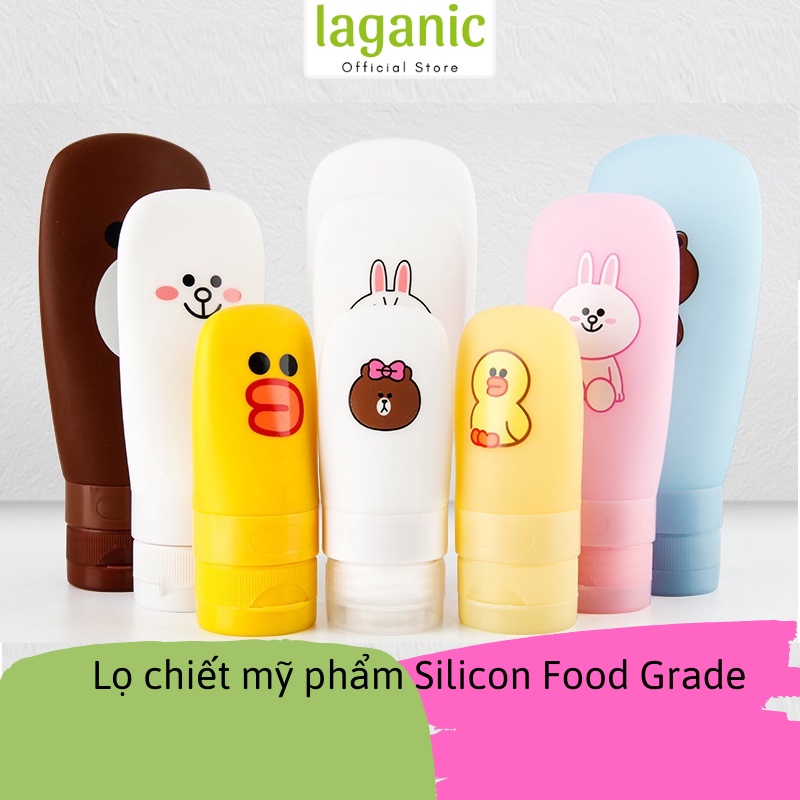 Lọ chiết mỹ phẩm du lịch silicon hình thú cute 30ml, 60ml, 90ml