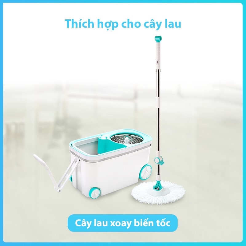 Bông lau MyJae Sợi Mircofiber thay thế cho Cây lau nhà xoay 360 độ