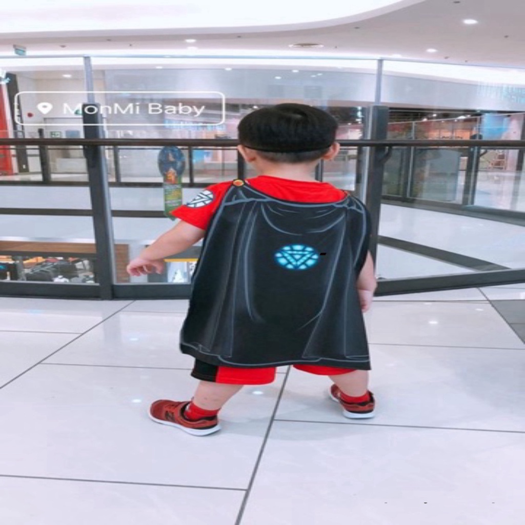 BỘ QUẦN ÁO IRONMAN SIÊU NHÂN 3D CHO BÉ TẶNG KÈM MẶT NẠ VÀ ÁO CHOÀNG