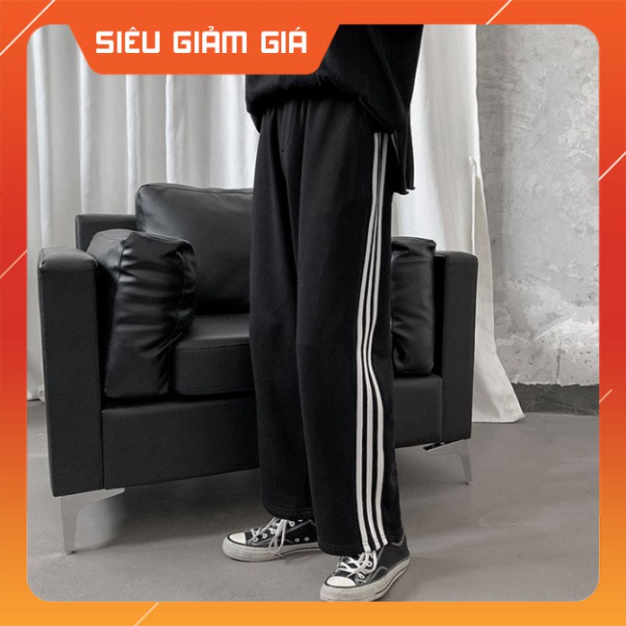 Quần Culottes 3 Sọc Ống Rộng 🦋 Quần Suông Unisex Nam Nữ Siêu Đẹp 🦋