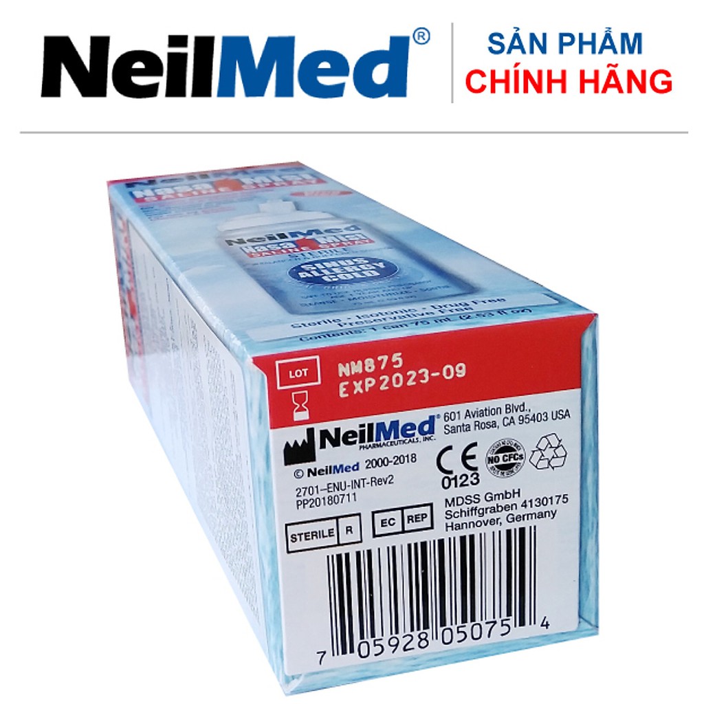 Bình Xịt Mũi Neilmed 75ml (Hàng Tách Set)