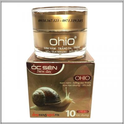 Kem nám - Trắng da - Thâm - Xóa tàn nhang - Đồi mồi 10 tác dụng Ohio Ốc Sên New Day 30g (Nâu)[Xả Hàng]