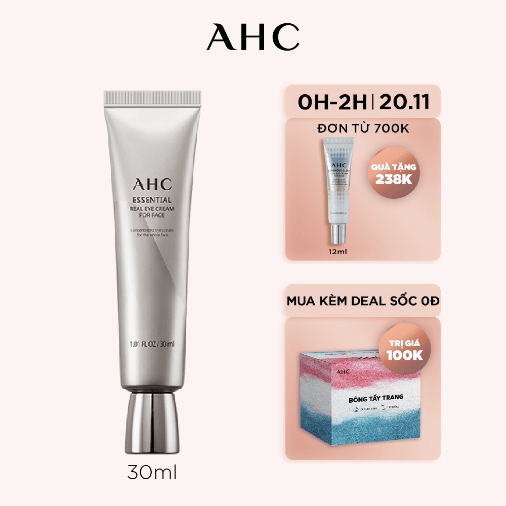 Kem Mắt Chống Lão Hóa AHC Essential Real Eye Cream For Face 30ml.