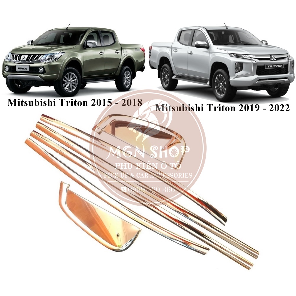 [Nẹp chân kính] [Mitsubishi Triton 2015 - 2022] inox